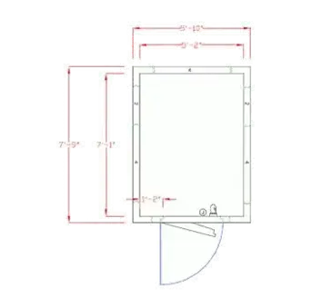 American Panel Corporation 6X8C-I Walk In Cooler, Modular, Self-Contained