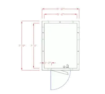 American Panel Corporation 6X8F-O Walk In Freezer, Modular, Remote
