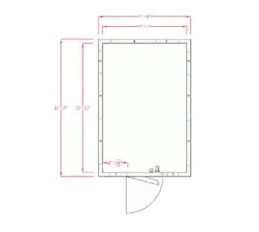 American Panel Corporation 8X12C-O Walk In Cooler, Modular, Remote