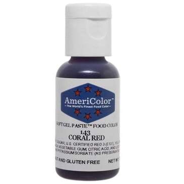 AMERICOLOR CORPORATION Food Coloring, .75 Oz., Coral Red, Americolor 143