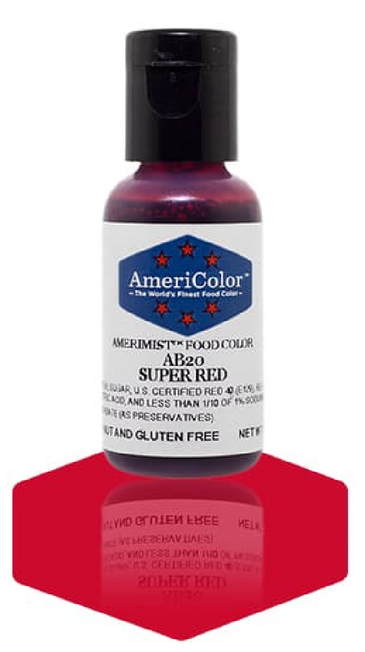 AMERICOLOR CORPORATION Super Red Food Coloring, 0.65 Oz, AmeriMist™, AmeriColor AB20