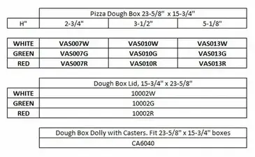 AMPTO VAS007R Dough Proofing Retarding Pans / Boxes
