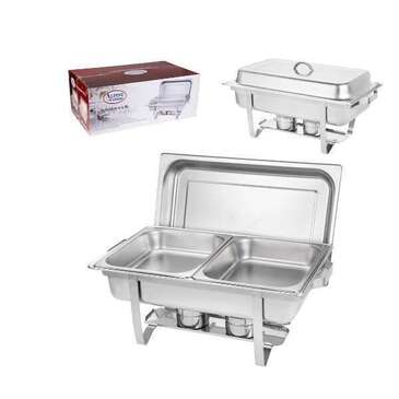 ARAMCO IMPORTS Chafing Dish, 23", Stainless Steel, Divided Pan, Aramco Imports AI29060