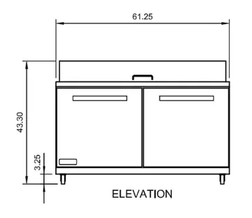 Arctic Air AMT60R Refrigerated Counter, Mega Top Sandwich / Salad Un