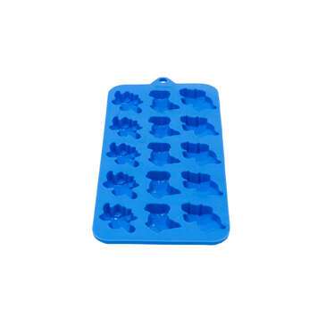 Candy Mold, 12 Cavity, Blue, Silicone, Dinosaur, Wilton BAKE-012879