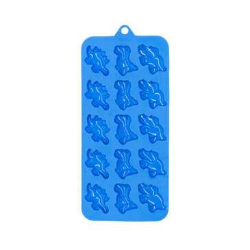 WILTON ENTERPRISES INC Candy Mold, 12 Cavity, Blue, Silicone, Dinosaur, Wilton BAKE-012879