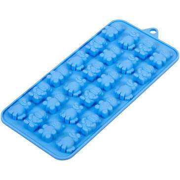 Candy Mold, 24 Cavity, Blue, Silicone, Gummy Animal, (Sold Per Case, 12/Case), Wilton BAKE-01288