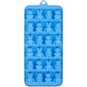 WILTON ENTERPRISES INC Candy Mold, 24 Cavity, Blue, Silicone, Gummy Animal, (Sold Per Each) Wilton BAKE-01288