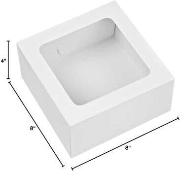 Treat Box, 8x8x4, White, Paperboard, (3/Pack) Wilton BAKE-012896