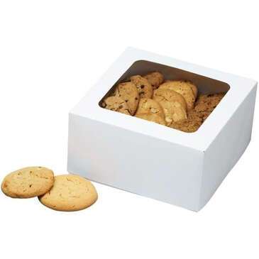 Treat Box, 8x8x4, White, Paperboard, (3/Pack) Wilton BAKE-012896