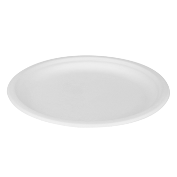 ARVESTA Plate, 10", White, Bagasse Pulp, (500/Case) Arvesta DPBP-101W