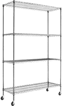 ARVESTA Epoxy Shelving, 18" x 48" x 72", 4 Piece, Falcon Equipment SS184872G