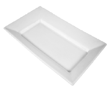 Ardous Trading Platter, 14" x 8 5/8", Rectangle, Bright White, China, (12/Case) Arvesta MAOA28