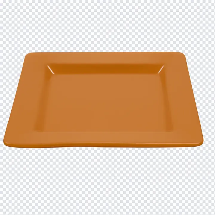 6¼″ Cheddar Orange Square Ceramic Plate
