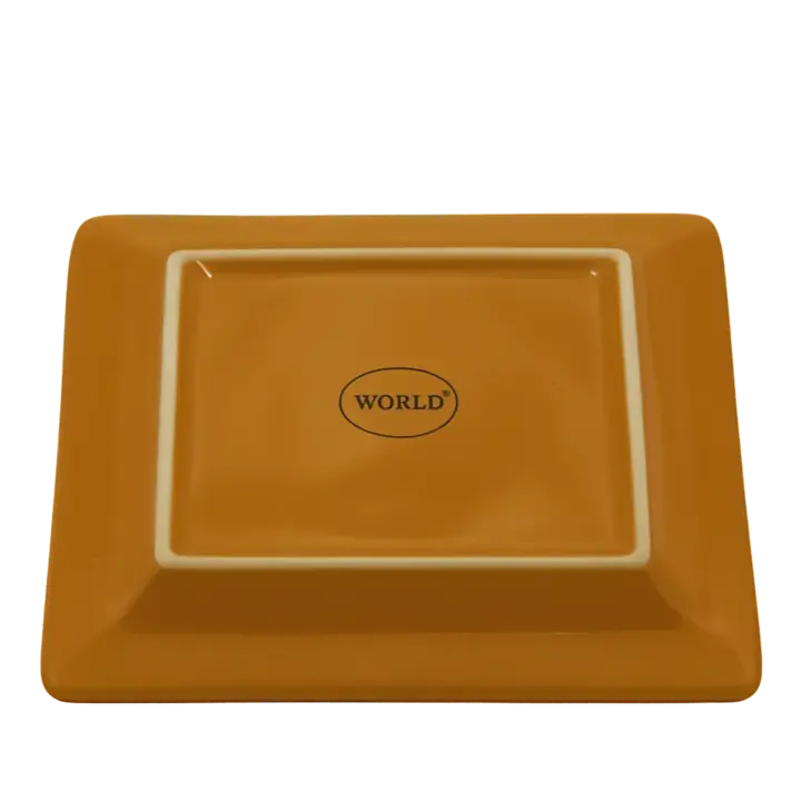 6¼″ Cheddar Orange Square Ceramic Plate