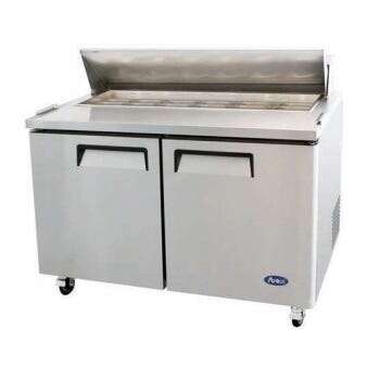 ATOSA CATERING SUP WARRANTY* Refrigerated Prep Table, 60", Silver, Stainless Steel, Atosa Catering MSF8303GR