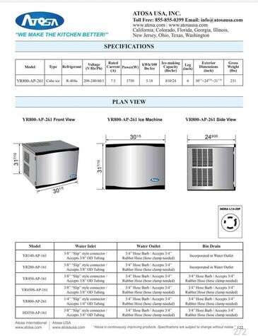 Atosa YR800-AP-261-SW