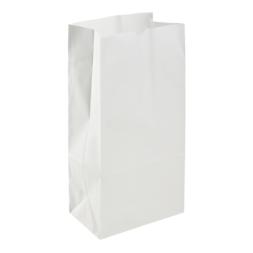 LOLLICUP Bag, 8LB. White, Paper, (1000/case), Lollicup FP-SOS08W