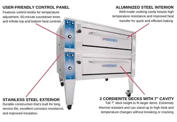 Bakers Pride EP-2-8-3836 Pizza Bake Oven, Deck-Type, Electric