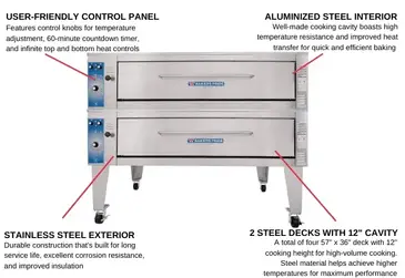 Bakers Pride ER-2-12-5736 Oven, Deck-Type, Electric