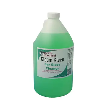 OWEN DISTRIBUTING Bar Glass Cleaner, 1 Gallon, Blue Liquid, Gleam Kleen, Artemis Chemicals GLEAMKLEEN-4/1