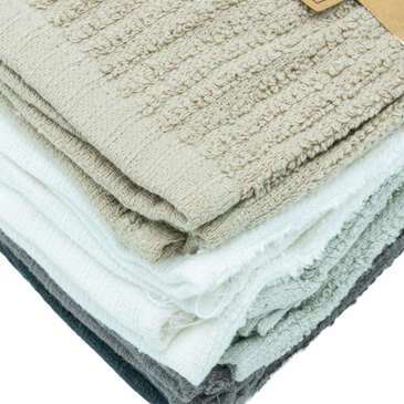 BAR MOP TOWELS,16 X 19, 100% COTTON, 4 COLORS ASSORTMENT, 5 PACK