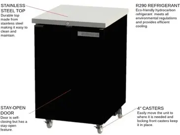 Beverage Air BB24HC-1-S Back Bar Cabinet, Refrigerated