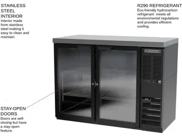 Beverage Air BB48HC-1-FG-B-27 Back Bar Cabinet, Refrigerated