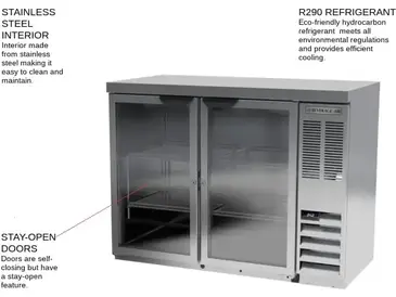 Beverage Air BB48HC-1-FG-S-27 Back Bar Cabinet, Refrigerated