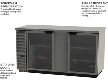 Beverage Air BB68HC-1-G-S Back Bar Cabinet, Refrigerated