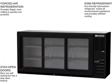 Beverage Air BB72HC-1-F-GS-B Back Bar Cabinet, Refrigerated