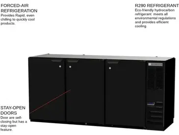 Beverage Air BB72HC-1-PT-S Back Bar Cabinet, Refrigerated, Pass-Thru