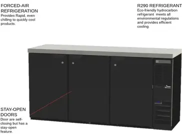 Beverage Air BB72HC-1-S-27 Back Bar Cabinet, Refrigerated