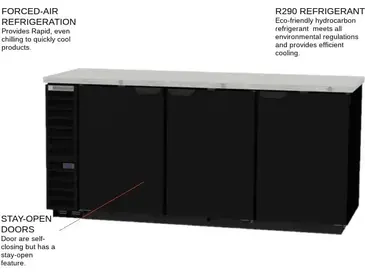 Beverage Air BB78HC-1-F-S Back Bar Cabinet, Refrigerated