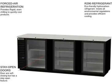 Beverage Air BB94HC-1-G-S Back Bar Cabinet, Refrigerated