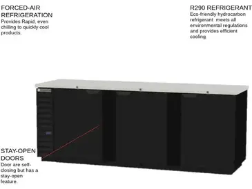 Beverage Air BB94HC-1-S Back Bar Cabinet, Refrigerated