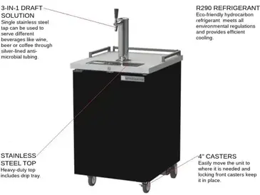 Beverage Air BM23HC-B Draft Beer Cooler