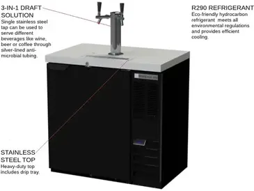 Beverage Air DD36HC-1-S Draft Beer Cooler