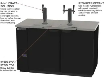 Beverage Air DD58HC-1-B Draft Beer Cooler