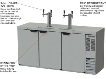 Beverage Air DD72HC-1-S Draft Beer Cooler