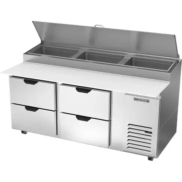 Beverage Air DPD72HC-4 Refrigerated Counter, Pizza Prep Table