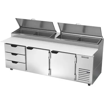 Beverage Air DPD93HC-3 Refrigerated Counter, Pizza Prep Table