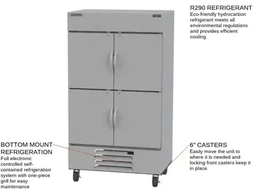 Beverage Air HBF44HC-1-HS Freezer, Reach-in