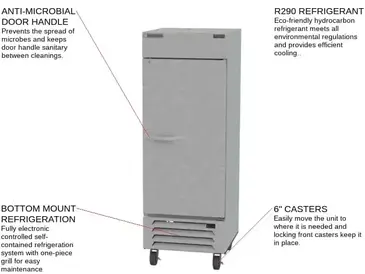 Beverage Air HBR27HC-1 Refrigerator, Reach-in