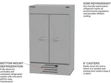 Beverage Air HBR44HC-1 Refrigerator, Reach-in