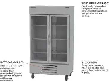 Beverage Air HBR44HC-1-G Refrigerator, Reach-in
