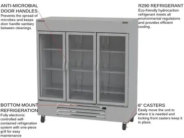 Beverage Air HBR72HC-1-G Refrigerator, Reach-in