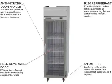 Beverage Air HR1HC-1G Refrigerator, Reach-in