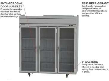 Beverage Air HR3HC-1G Refrigerator, Reach-in