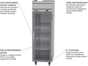 Beverage Air HRP1HC-1G Refrigerator, Reach-in